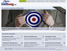 Tablet Screenshot of bidbag.de